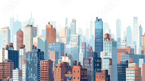 Urban Background. Raster version of vector illustration