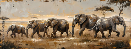 Gentle Giants: The Elephants' Silent March