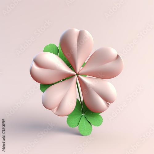 A clover with five leaves a rare emblem of fortune photo