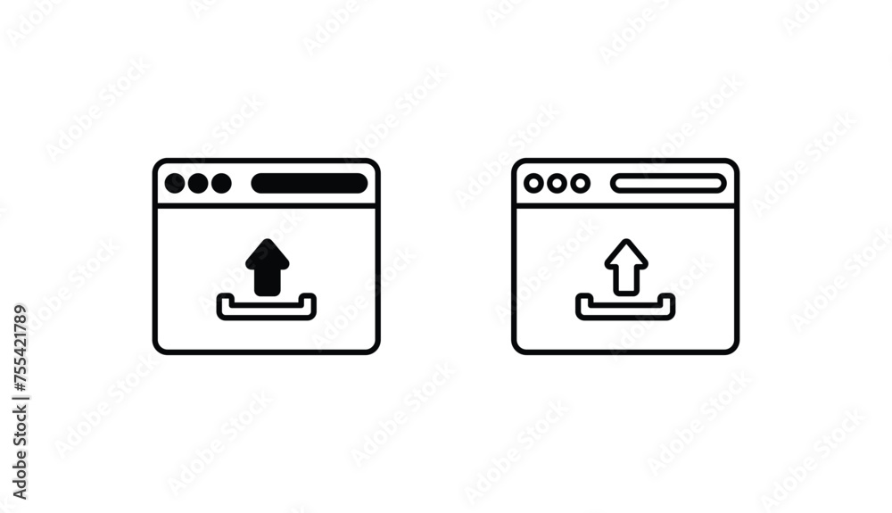 File Upload icon design with white background stock illustration File Upload icon design with white background stock illustration