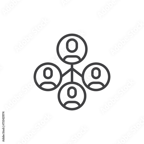 Business Networking line icon