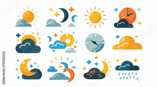 weather vector icon flat vector isolated on white background