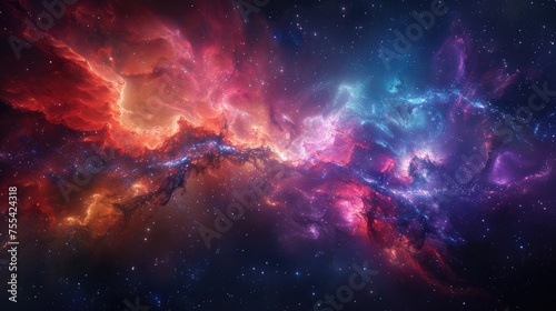 galaxy cloud nebula background © Balerinastock
