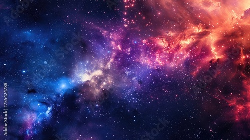 colorful galaxy space © Balerinastock