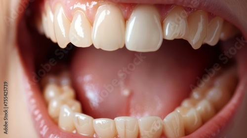 Closeup open mouth with very bad crooked teeth, caries. Dental problems with oral hygiene. 