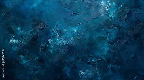  an abstract textured background with varying shades of deep blue, evoking a sense of a stormy sea or a dark, mineral-rich cavern