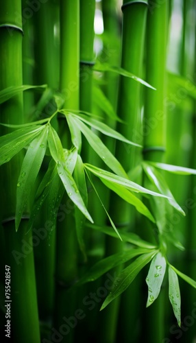 Lust green bamboo forest, Japan 