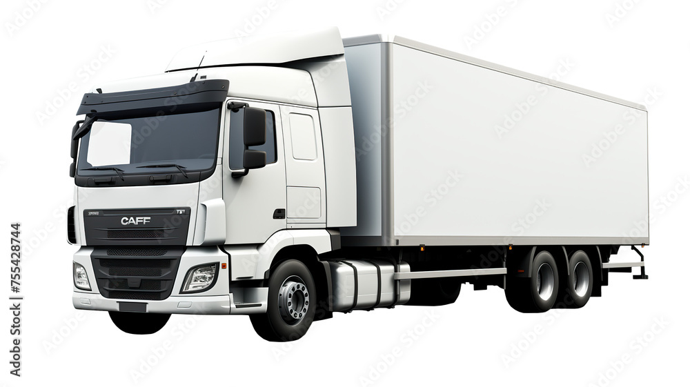 Lorry truck isolated on transparent background