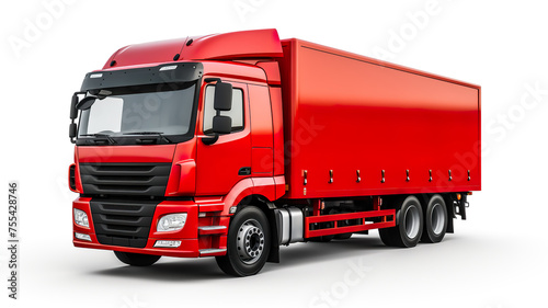 Lorry truck isolated on transparent background