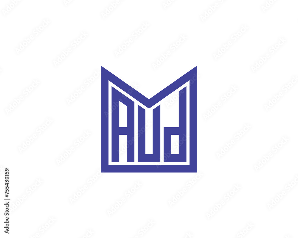 AUD logo design vector template AUD logo design vector template