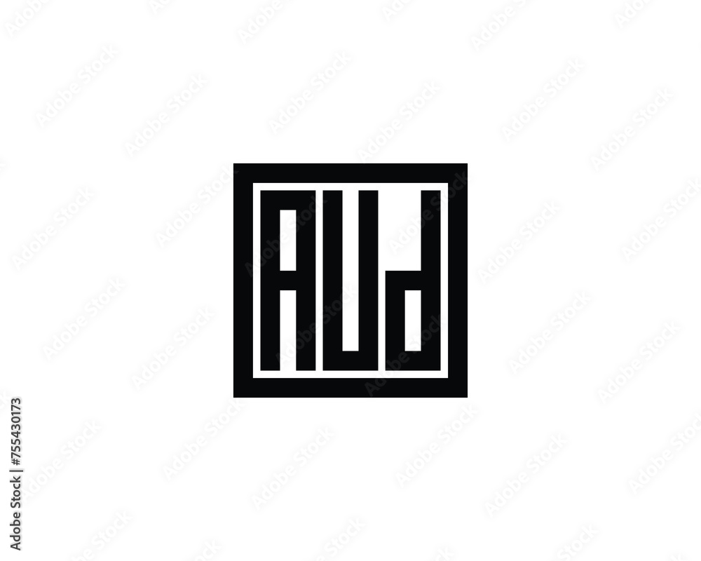 AUD logo design vector template AUD logo design vector template