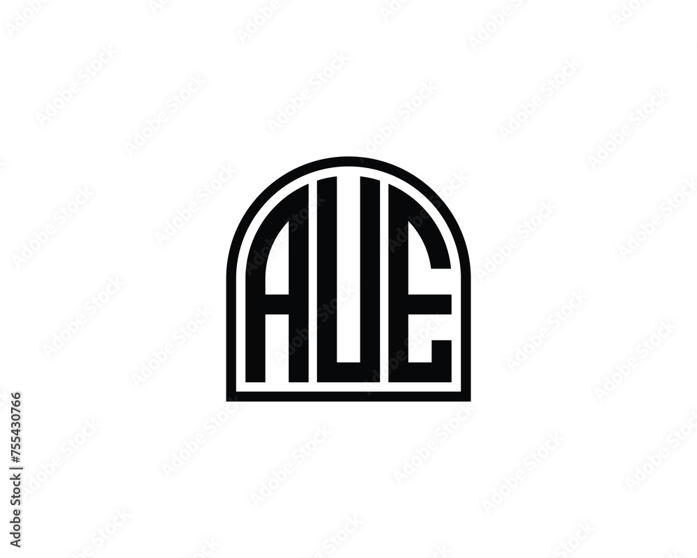 AUE logo design vector template