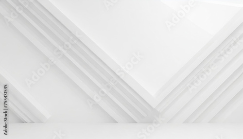 Abstract white background. Minimal geometric white light background © Bounpaseuth
