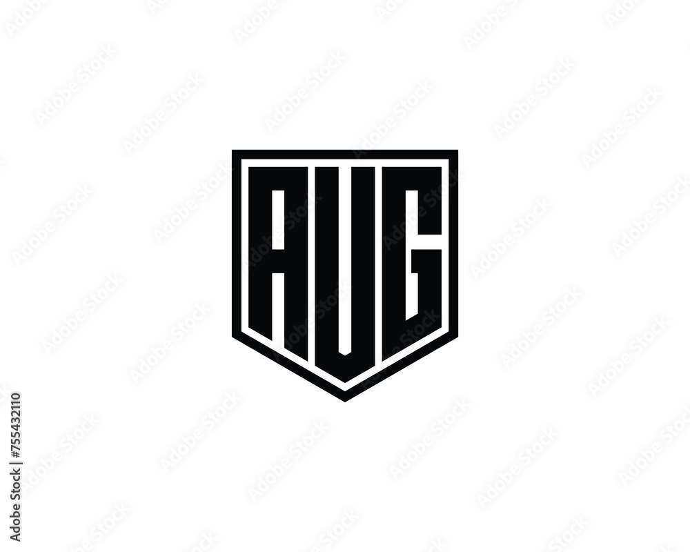 AUG logo design vector template