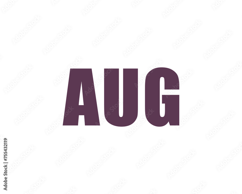 AUG logo design vector template AUG logo design vector template