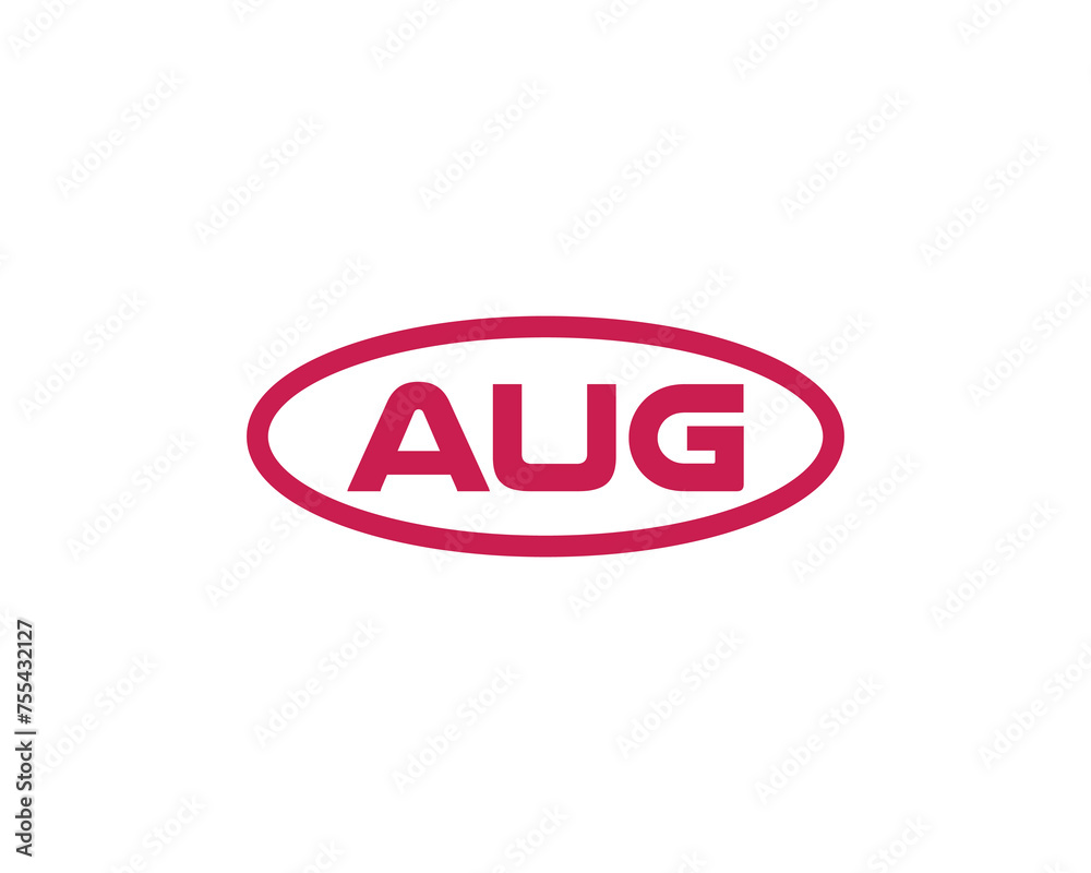 AUG logo design vector template AUG logo design vector template