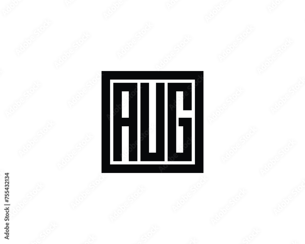 AUG logo design vector template AUG logo design vector template