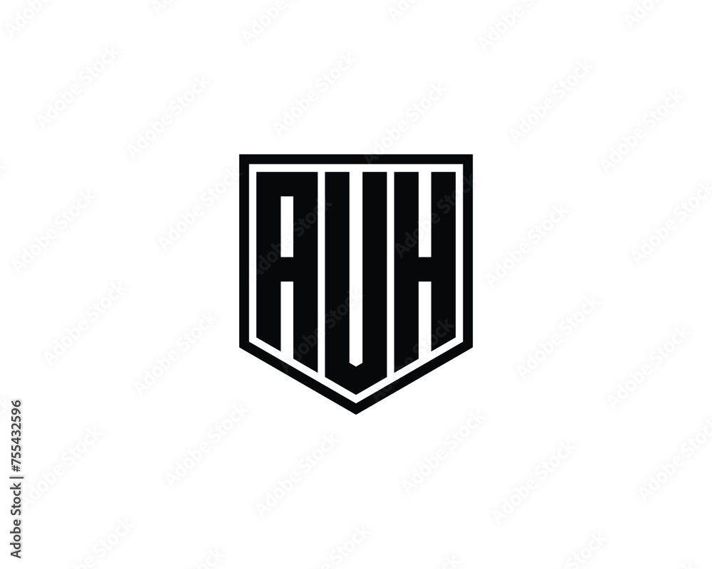 AUH logo design vector template AUH logo design vector template