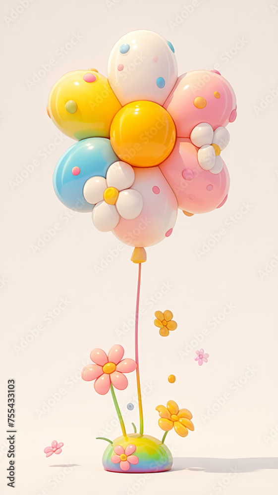 cute flower balloons