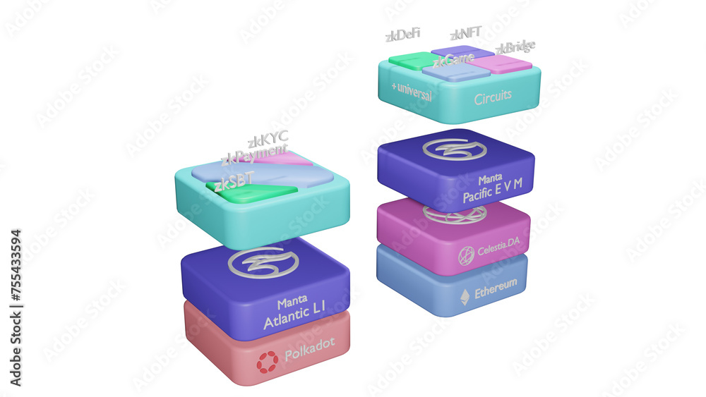 Manta network cryptocurrency 3d icon illustration Manta network cryptocurrency 3d icon illustration