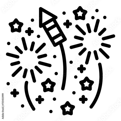 Vector Design Fireworks Icon Style