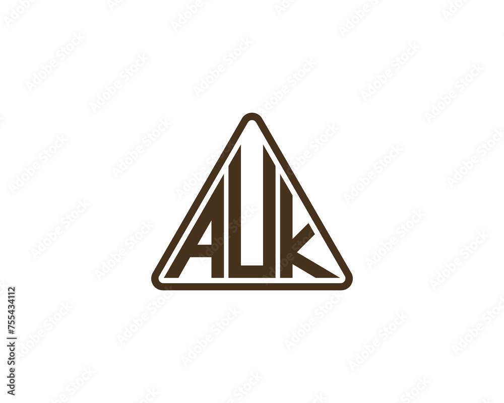 AUK logo design vector template