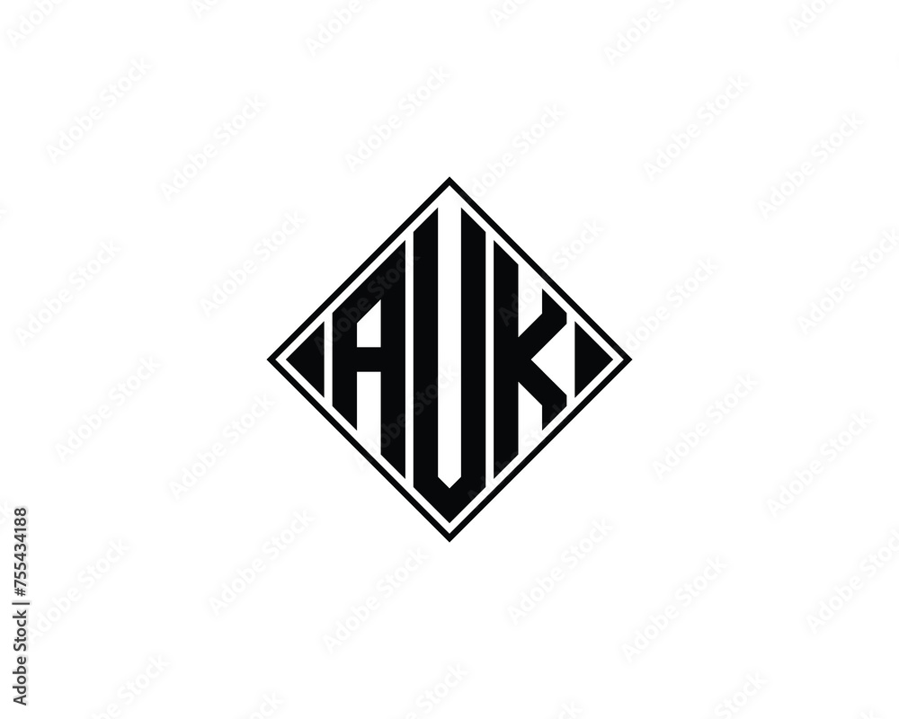 AUK logo design vector template AUK logo design vector template