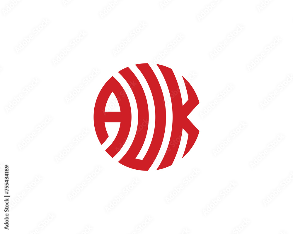 AUK logo design vector template AUK logo design vector template