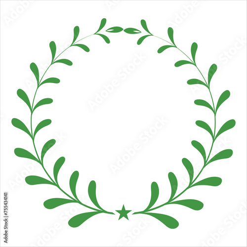 Laurel wreath victory icon set. vector illustration.