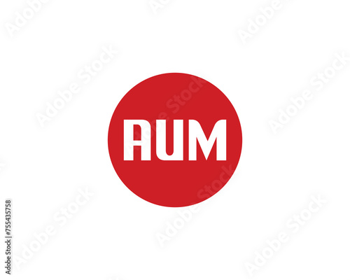 AUM logo design vector template