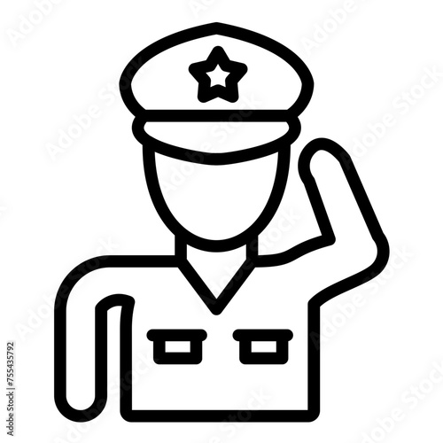 Vector Design Salute Icon Style