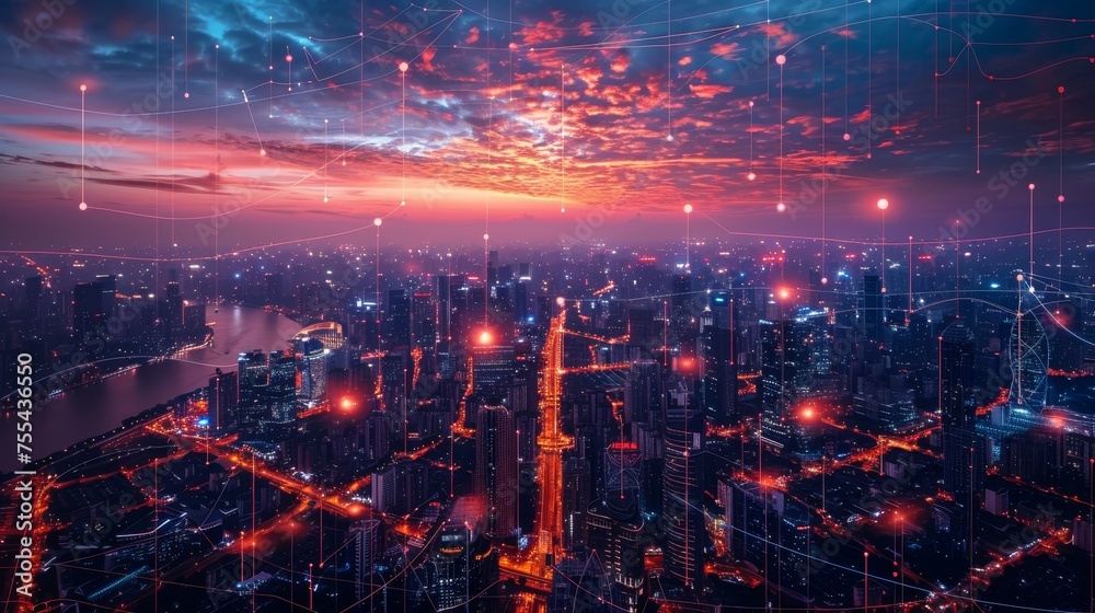 A digital metropolis enhanced by 5G connectivity,