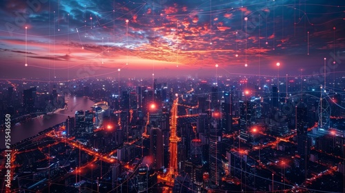 A digital metropolis enhanced by 5G connectivity,