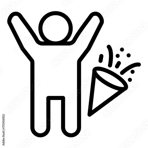 Vector Design Celebratory Commotion Icon Style