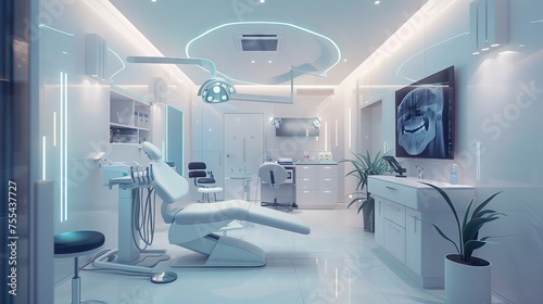 Modern dental practice. Dental treatments. photo