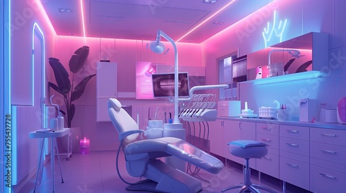 Modern dental practice. Dental treatments. photo