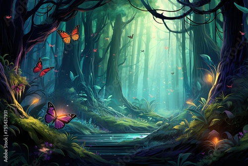 Butterfly Ballet  Serenity in the Enchanted Forest