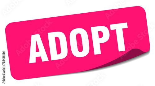 adopt sticker. adopt label