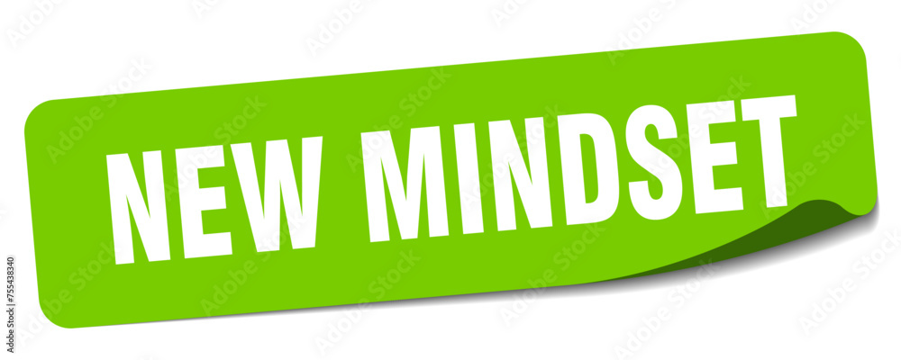 new mindset sticker. new mindset label new mindset sticker. new mindset label