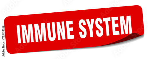 immune system sticker. immune system label