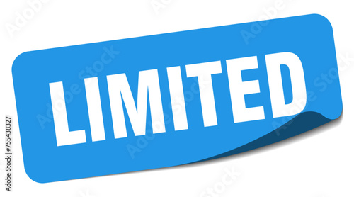 limited sticker. limited label