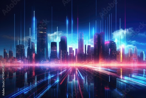 Neon Pulse: Techno Beats in the Futuristic Cityscape