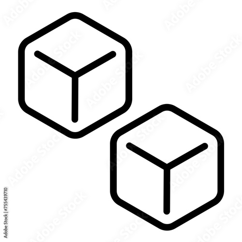 Vector Design Ice Cube Icon Style