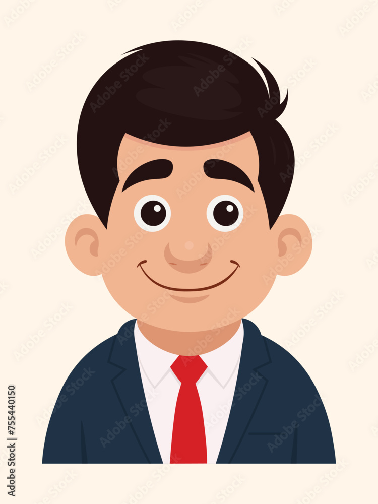 Businessman avatar cartoon character illustration