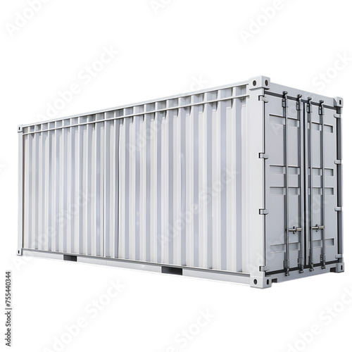 shipping container on transparent background