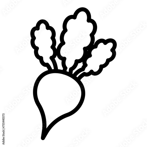 Vector Design Radish Radiance Icon Style