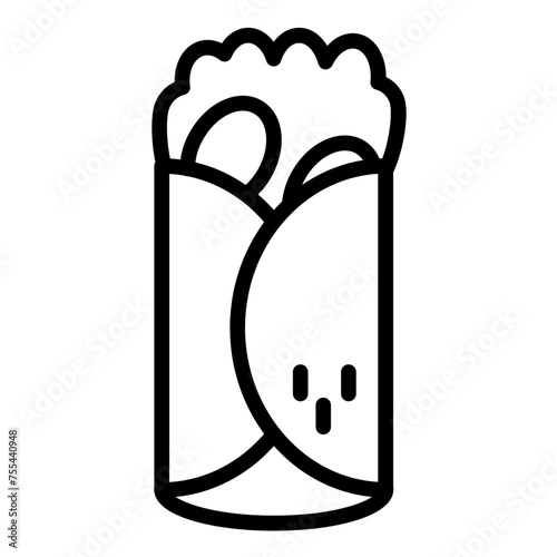 Vector Design Burrito Burst Icon Style