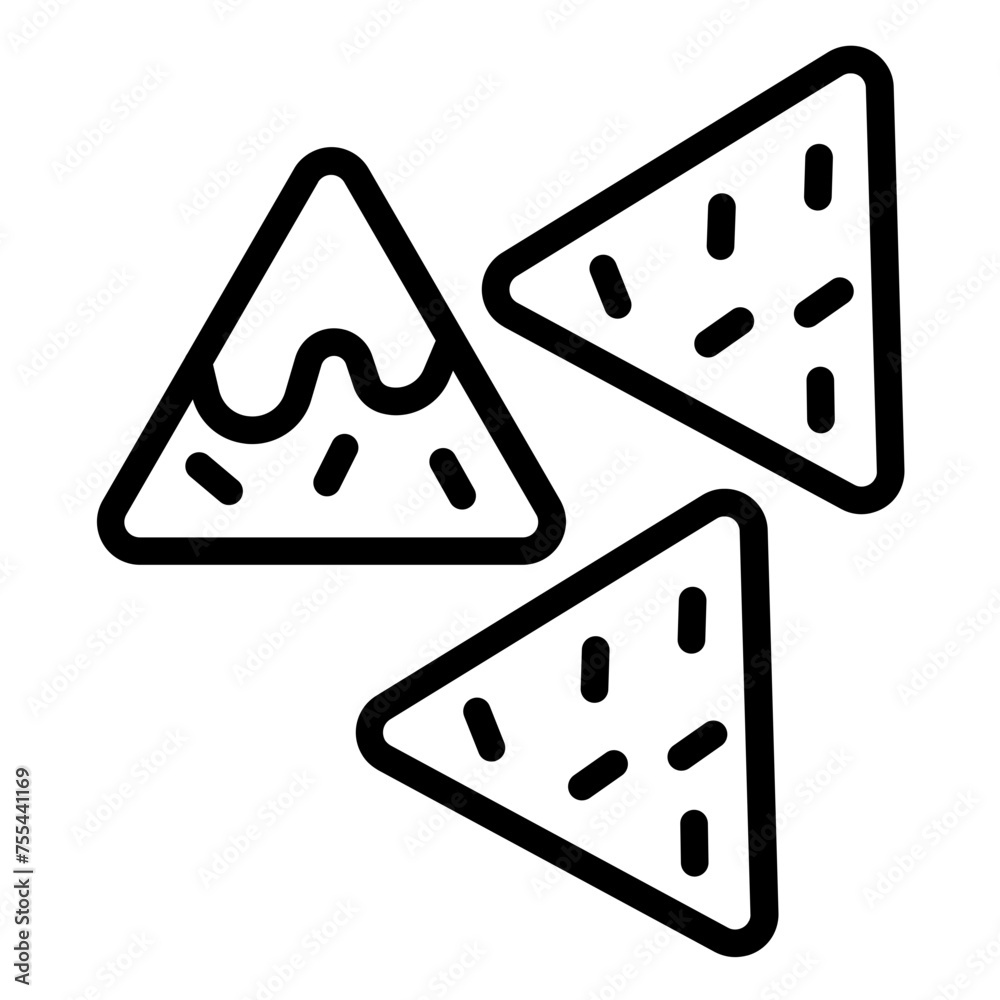 Vector Design Nacho Nexus Icon Style Vector Design Nacho Nexus Icon Style