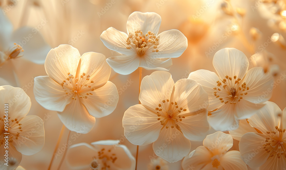 Beige neutral color lovely dried flowers with light background ,Generative AI Beige neutral color lovely dried flowers with light background ,Generative AI