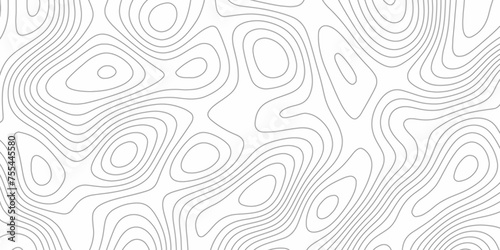 Modern Terrain topographic map. Mountain contour height lines background. paper texture Imitation of a geographical map shades. Black and white abstract background vector. 3D waves. Marble texture.